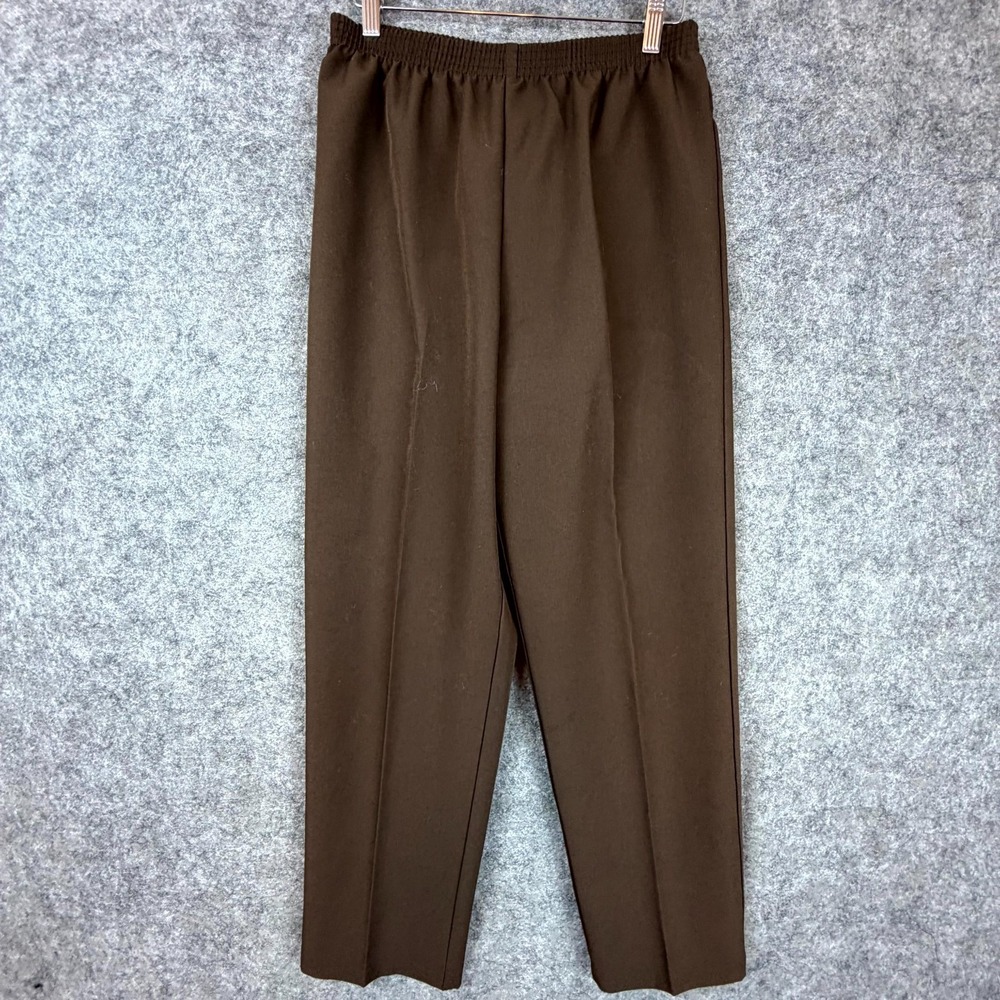 Vintage Bend Over Trousers Pants Womens 10 Short Chocolate Brown‎ Elastic Waist